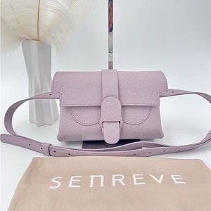 Authentic SENREVE Aria Belt Bag - Pebbled / Lavender / Silver